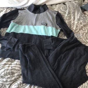 Victoria secret pink sweat suit grey